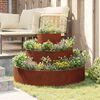 vidaXL Garden Planter Brown 90 x 90 x 20 cm Weathering Steel
