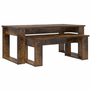 vidaXL Coffee Table Set 2 pcs Smoked Oak Engineered Wood
