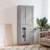 vidaXL Highboard Grey Sonoma 69.5x34x180 cm Engineered Wood