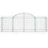 vidaXL Arched Gabion Baskets 11 pcs 200x50x60/80 cm Galvanised Iron