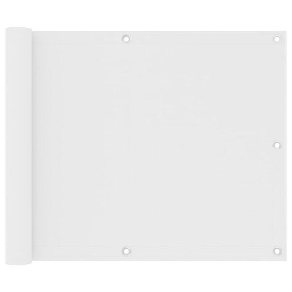 vidaXL Balcony Screen White 75x400 cm Oxford Fabric