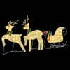 vidaXL LED Reindeers 3 pcs Warm White Fabric