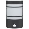 vidaXL Outdoor Wall Light with Sensor Black Stainless Steel