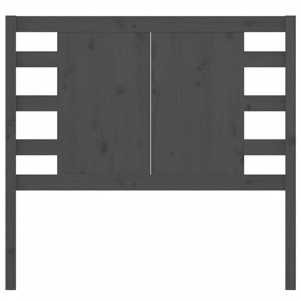 vidaXL Headboard Grey 96x4x100 cm Solid Wood Pine