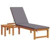 vidaXL Sun Lounger 2 pcs Brown 35 x 35 x 34cm Solid Acacia wood