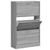 vidaXL Shoe Cabinet Grey Sonoma 63x24x103 cm Engineered Wood