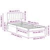 vidaXL Bed frame White and light grey 80 x 200 cm Solid pine wood