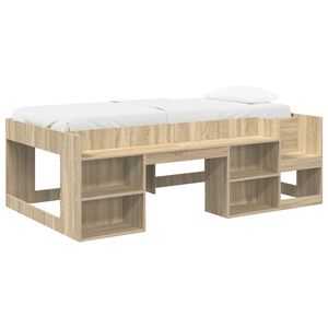 vidaXL Kids'Bed Frame with Storage Sonoma Oak 80 x 200 cm