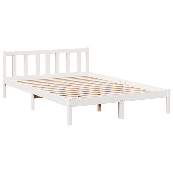 vidaXL Extra Long Bed Frame without Mattress White 160x220 cm Solid Wood Pine