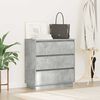 vidaXL Bedside Cabinet Concrete Grey 71 x 34.5 x 75 cm Engineered wood