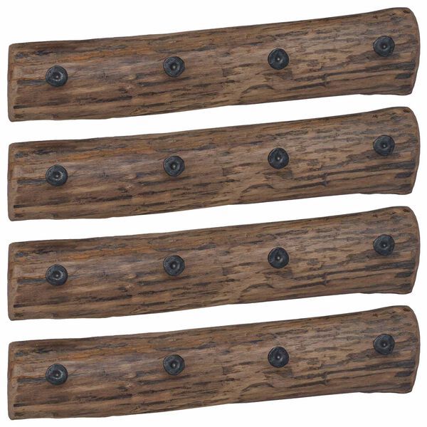 vidaXL Hanger Brown 50 x 8 x 12 cm Solid Reclaim Wood