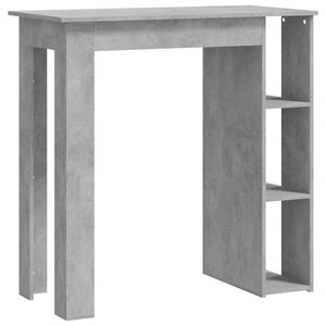 vidaXL Bar Table | Concrete grey | Engineered wood | 102 cm x 50 cm x 103.5 cm