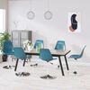 vidaXL Swivel Dining Chairs 6 pcs Turquoise PP