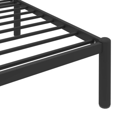 vidaXL Bed Frame Black Metal 200x200 cm