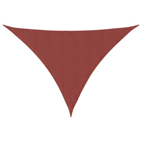 vidaXL Sunshade Sail Oxford Fabric Triangular 3.5x3.5x4.9 m Terracotta