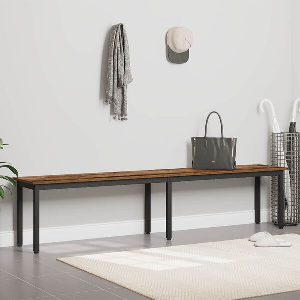 vidaXL Bench Old Wood 200 x 35 x 45 cm Engineered Wood