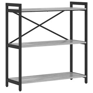 vidaXL Bookshelf Grey sonoma 80 x 30 x 85 cm Engineered Wood