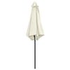 vidaXL Garden Parasol with Aluminium Pole 270x246 cm Sand White