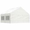 vidaXL Gazebo with Roof White 4.46x5.88x3.75 m Polyethylene