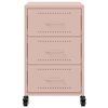 vidaXL Bedside Cabinet Pink 36x39x59 cm Steel