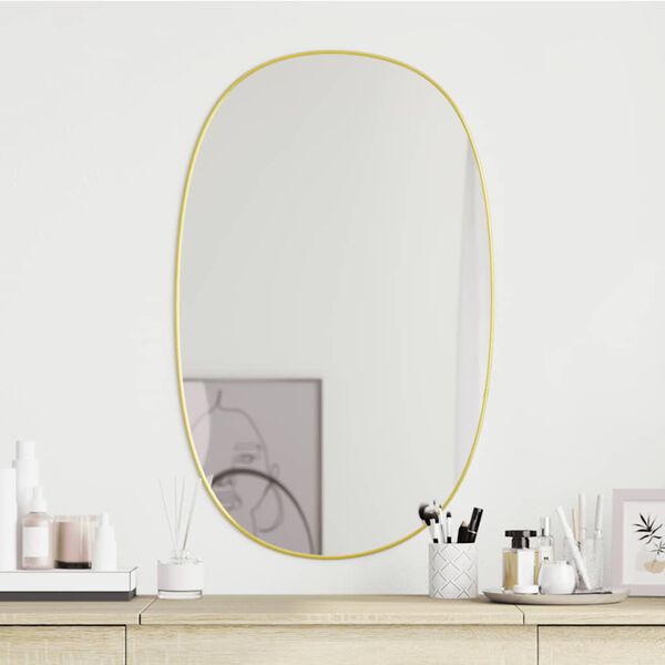 vidaXL Wall Mirror Gold 80x50 cm