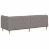 vidaXL Corner Bed Frame with Headboard Taupe 80 x 200 cm Fabric