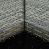 vidaXL 8 Piece Garden Bar Set with Cushions Poly Rattan Grey