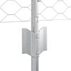 vidaXL Fence with Post Silver 0.6 x 10 m Steel