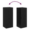 vidaXL Wall Mounted Cabinet Black Oak 34.5 x 34 x 90 cm