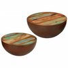 vidaXL Bowl-shaped Coffee Tables 2 pcs Solid Wood Reclaimed