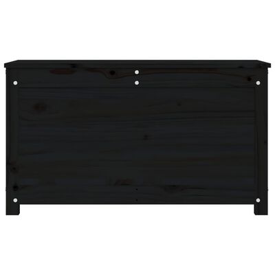 vidaXL Storage Box Black 80x40x45.5 cm Solid Wood Pine