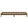 vidaXL LED Bed Frame without Mattress Honey Brown 90x190 cm Single Solid Wood