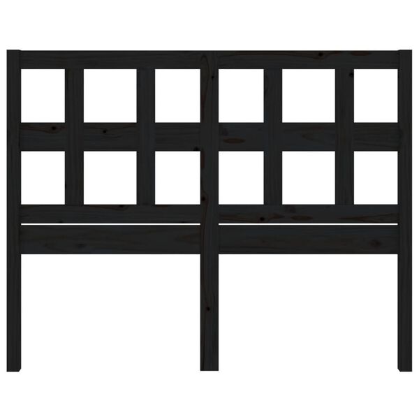 vidaXL Bed Headboard Black 205.5x4x100 cm Solid Wood Pine