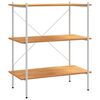 vidaXL 3-Tier Shelving Unit White and Oak 80x40x92 cm