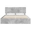 vidaXL Bed Frame with Drawer Concrete Grey 200 x 200 cm Engineer Wood
