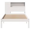 vidaXL Bookcase Bed without Mattress White 75x190 cm Small Single Solid Wood Pine