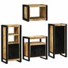 vidaXL Bathroom Furniture Set with Door 4 pcs Brown Solid Mango Wood