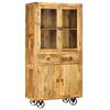 vidaXL Highboard Solid Mango Wood 95x45x185 cm