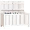 vidaXL Garden Storage Box White 121x55x64 cm Solid Wood Pine