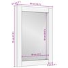 vidaXL Bathroom Mirror with Mirror White Wash Finish 50 x 70 x 2.5 cm