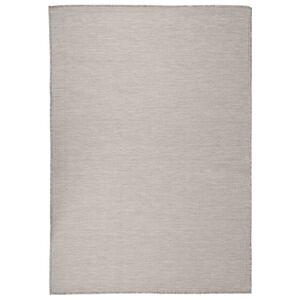 vidaXL Outdoor Flatweave Rug 140x200 cm Light Grey