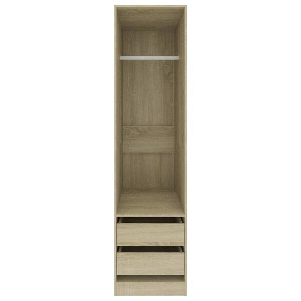 vidaXL Wardrobe with Drawers Sonoma Oak 50x50x200 cm Engineered Wood