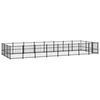 vidaXL Outdoor Dog Kennel Steel 22.58 m²