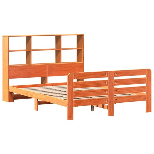 vidaXL Bed Frame without Mattress Wax Brown 160x200 cm Solid Wood Pine