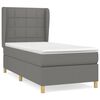 vidaXL Box Spring Bed with Mattress Dark Grey 90x200 cm Fabric