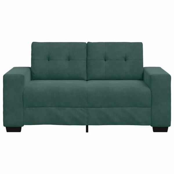 vidaXL Sofa Dark Green 160 x 77 x 82 cm Fabric