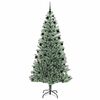 vidaXL Artificial Christmas Tree Snow Flocked with LED Light 210 cm