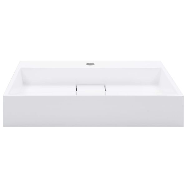 vidaXL Wash Basin 60x38x11 cm Mineral Cast/Marble Cast White