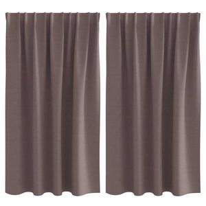 vidaXL Blackout Curtains with Rings 2 pcs Dark Brown 140 x 140 cm