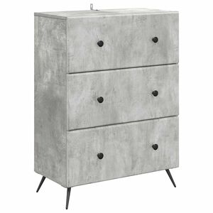 vidaXL Drawer Cabinet Concrete Grey 66 x 34.5 x 90 cm Engineered Wood